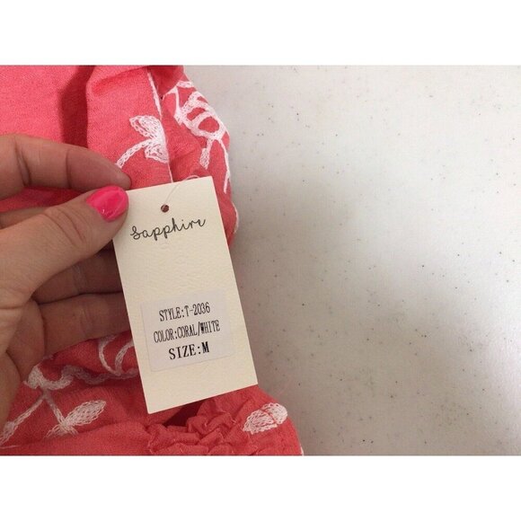 Sapphire Embroidered Blouse Womens Medium New - Picture 6 of 8